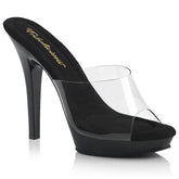 5 Inch Heel LIP-101 Clear-Black
